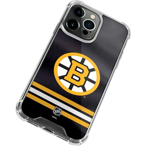NHL Boston Bruins Home Jersey iPhone 14 Pro Clear Case